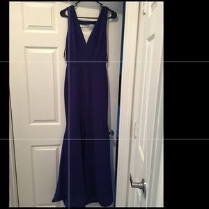 Long royal blue dress